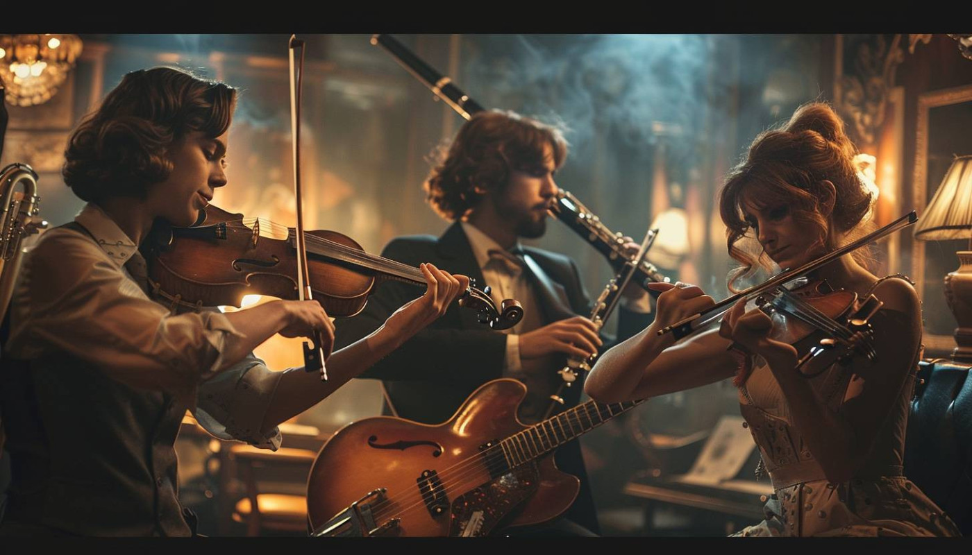 Le jazz manouche et ses instruments typiques : guitares, violons et clarinettes